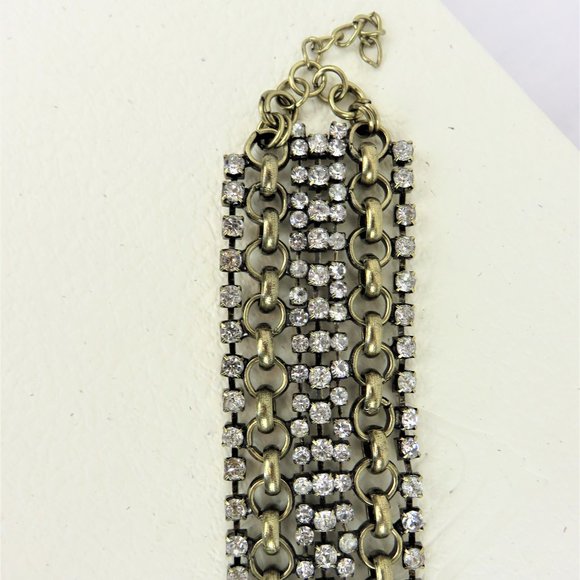 Rhinestone Gold-Tone Chain Link Bracelet....80124 - Picture 5 of 6